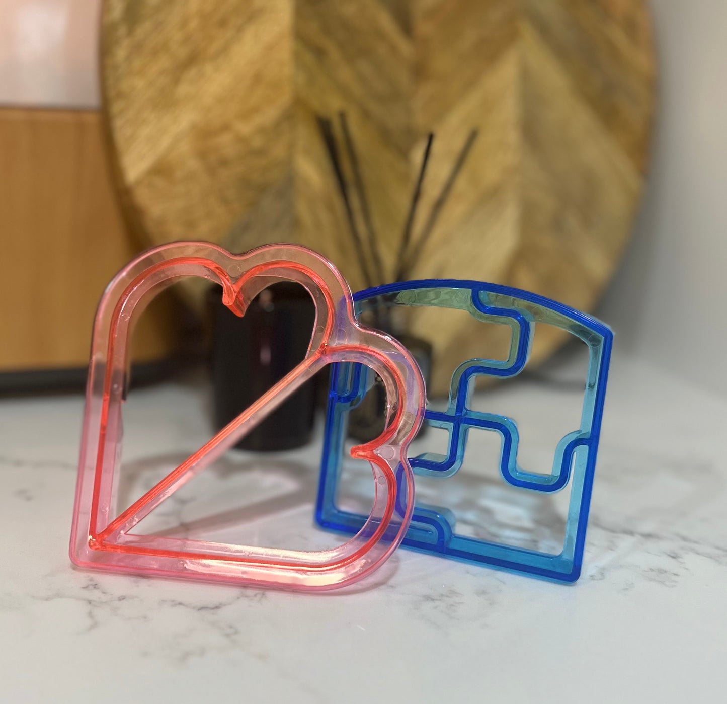New! Sandwhich shape cutters- heart and puzzle