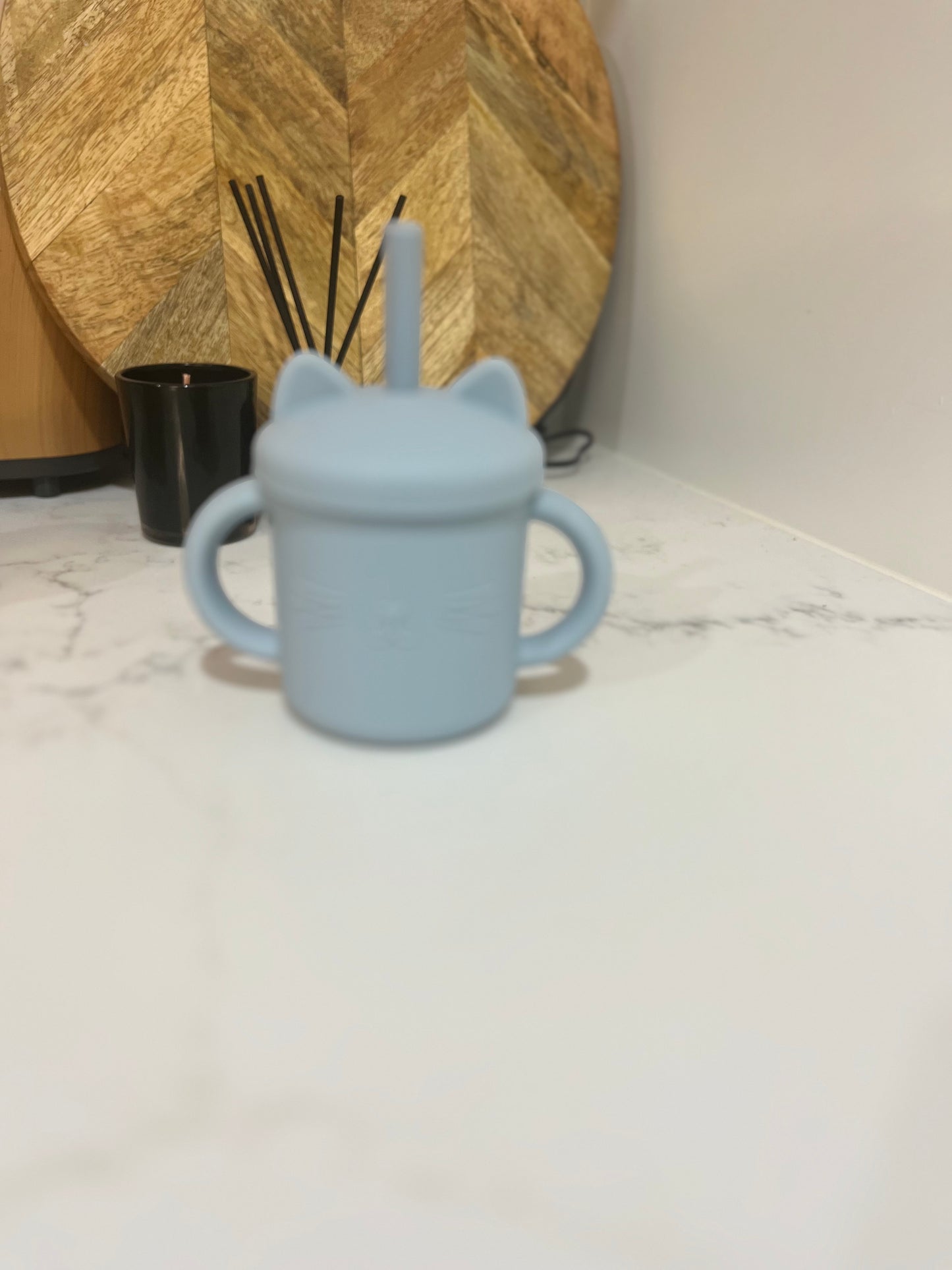 Silicone kitty sippy cup