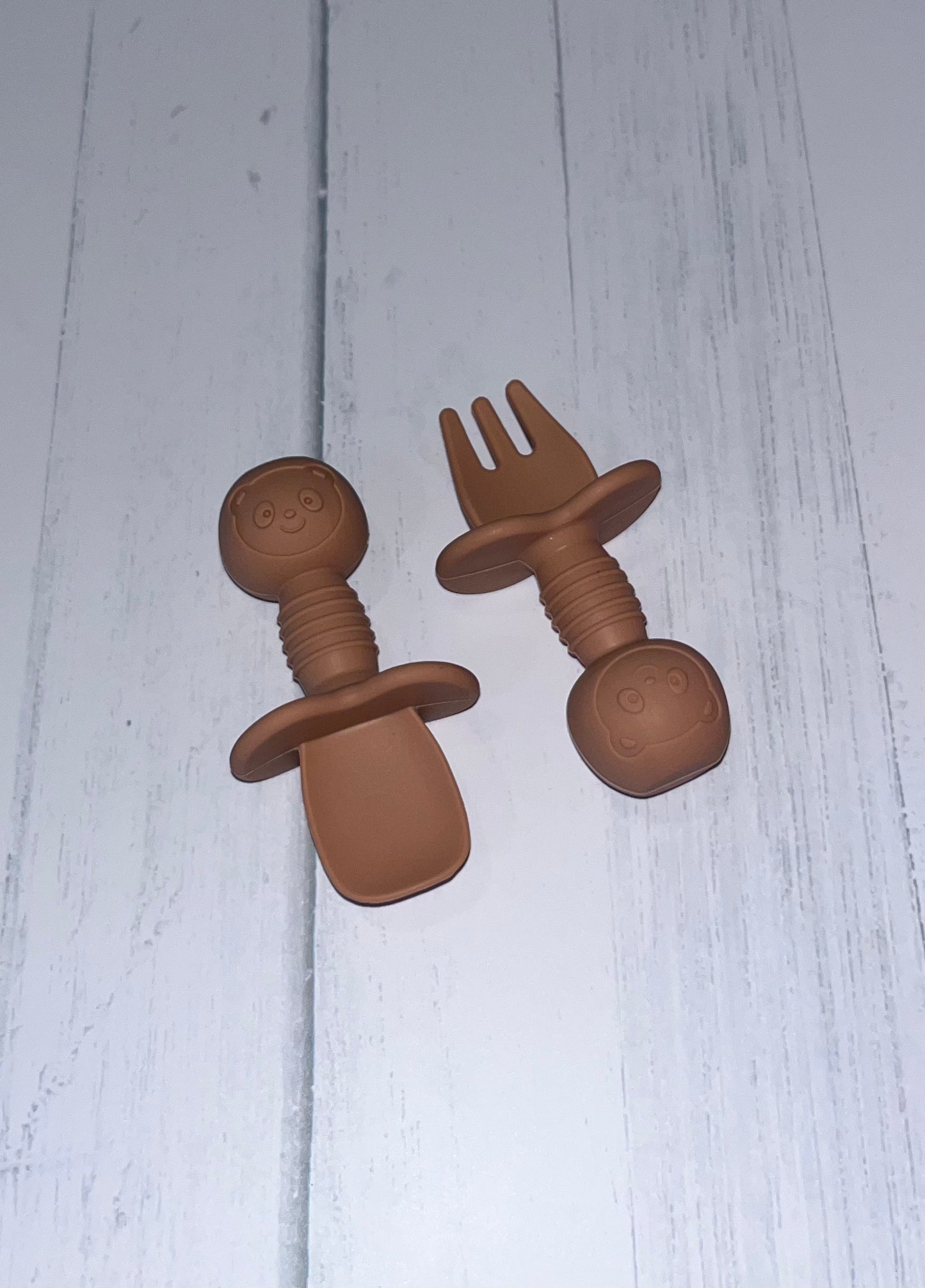 Silicone baby fork & spoon set